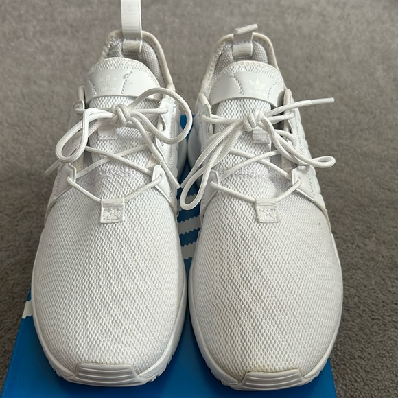 ALL WHITE ADIDAS X_PLR J SHOES w/ box (size 5Y or 7 women) - Picture 8 of 11